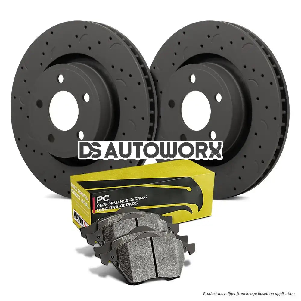 HAWK Performance Brake Kit - PC Pads With Talon Slotted & Drilled Discs Front - HKC5312.361Z Main image