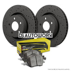 HAWK Performance Brake Kit - PC Pads With Talon Slotted & Drilled Discs Rear - HKC5321.145Z