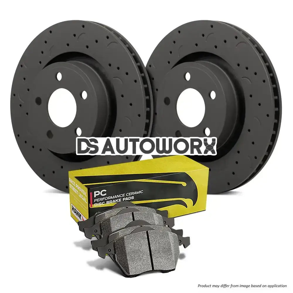 HAWK Performance Brake Kit - PC Pads With Talon Slotted & Drilled Discs Rear Honda S2000 AP1 AP2 99-09 Secondary image