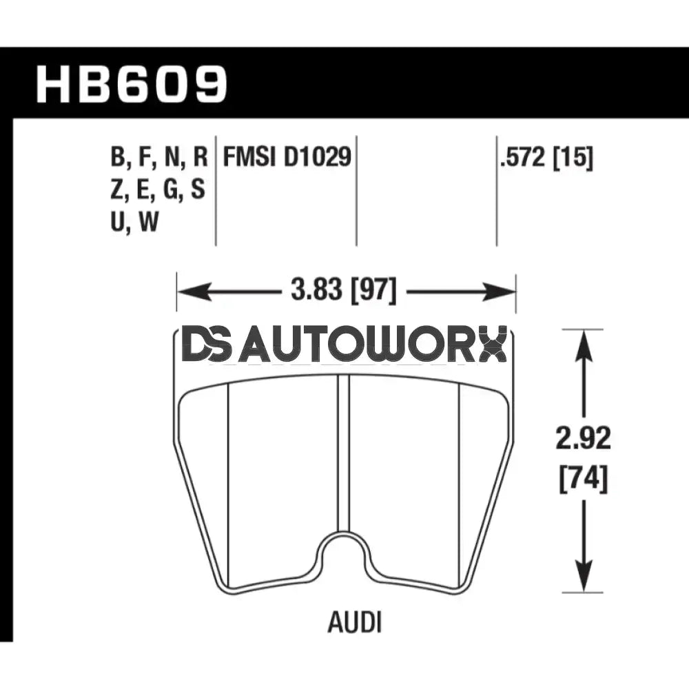 HAWK Performance DTC-30 Motorsports Brake Pads Front - HB609W.572 Secondary image