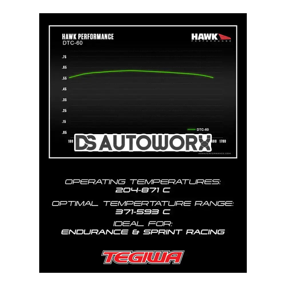 HAWK Performance DTC-60 Motorsports Brake Pads Front Audi R8 06-15
