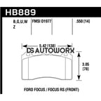 HAWK Performance DTC-70 Motorsports Brake Pads Front - HB889U.550