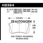 HAWK Performance HP Plus Road and Track Brake Pads Rear - HB364N.587