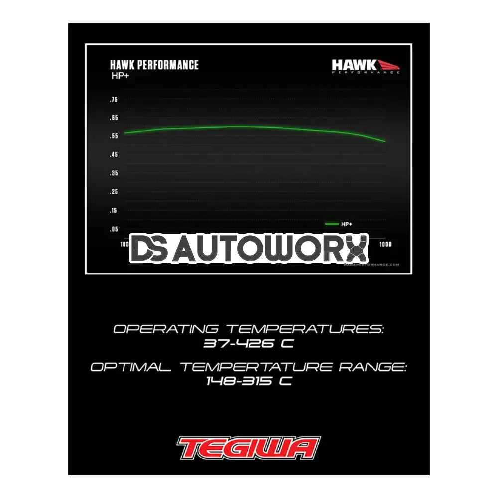 HAWK Performance HP Plus Road and Track Brake Pads Rear - HB478N.605