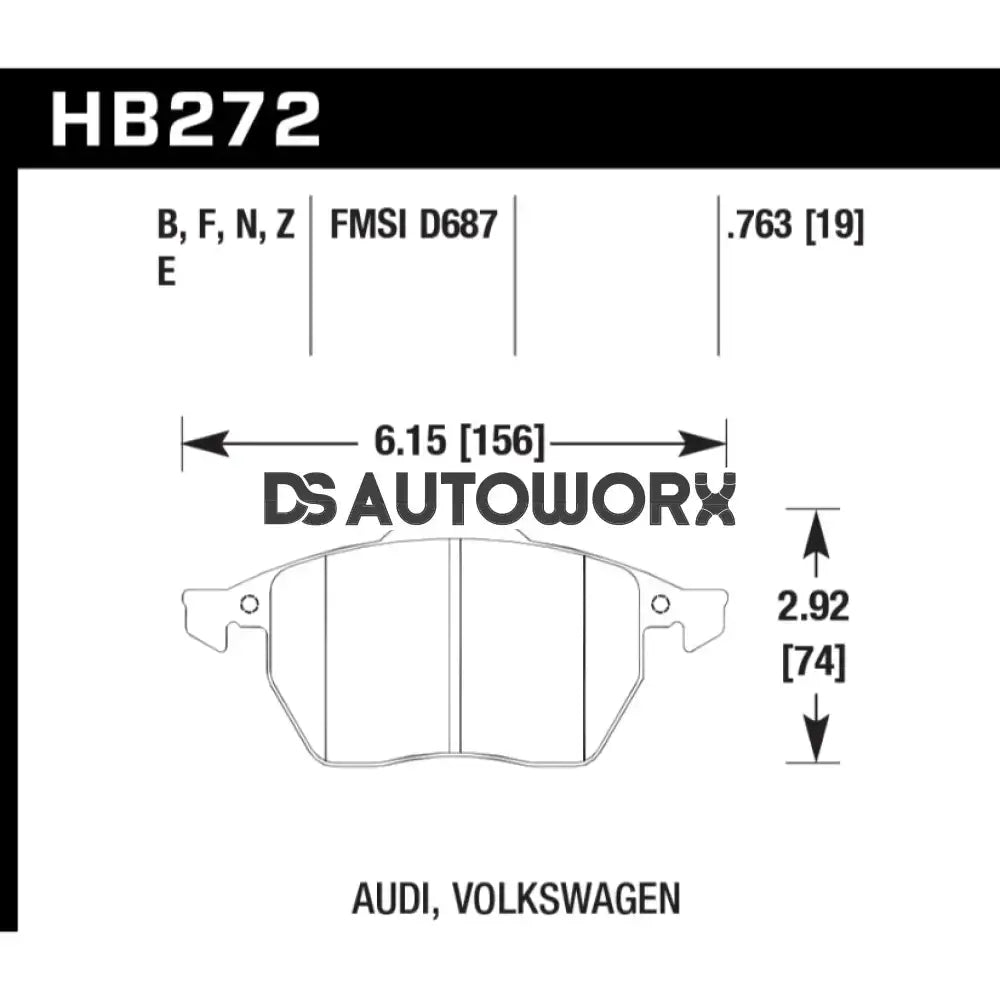 HAWK Performance HPS 5.0 High Performance Street Brake Pads Front - HB272B.763A Secondary image