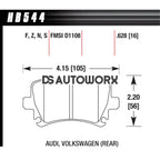 HAWK Performance HPS 5.0 High Performance Street Brake Pads Rear - HB544B.628