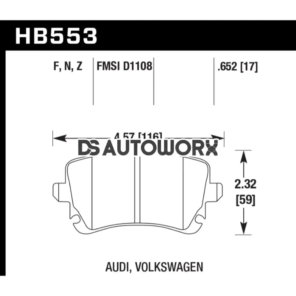HAWK Performance HPS High Performance Street Brake Pads Rear - HB553F.652 Secondary image