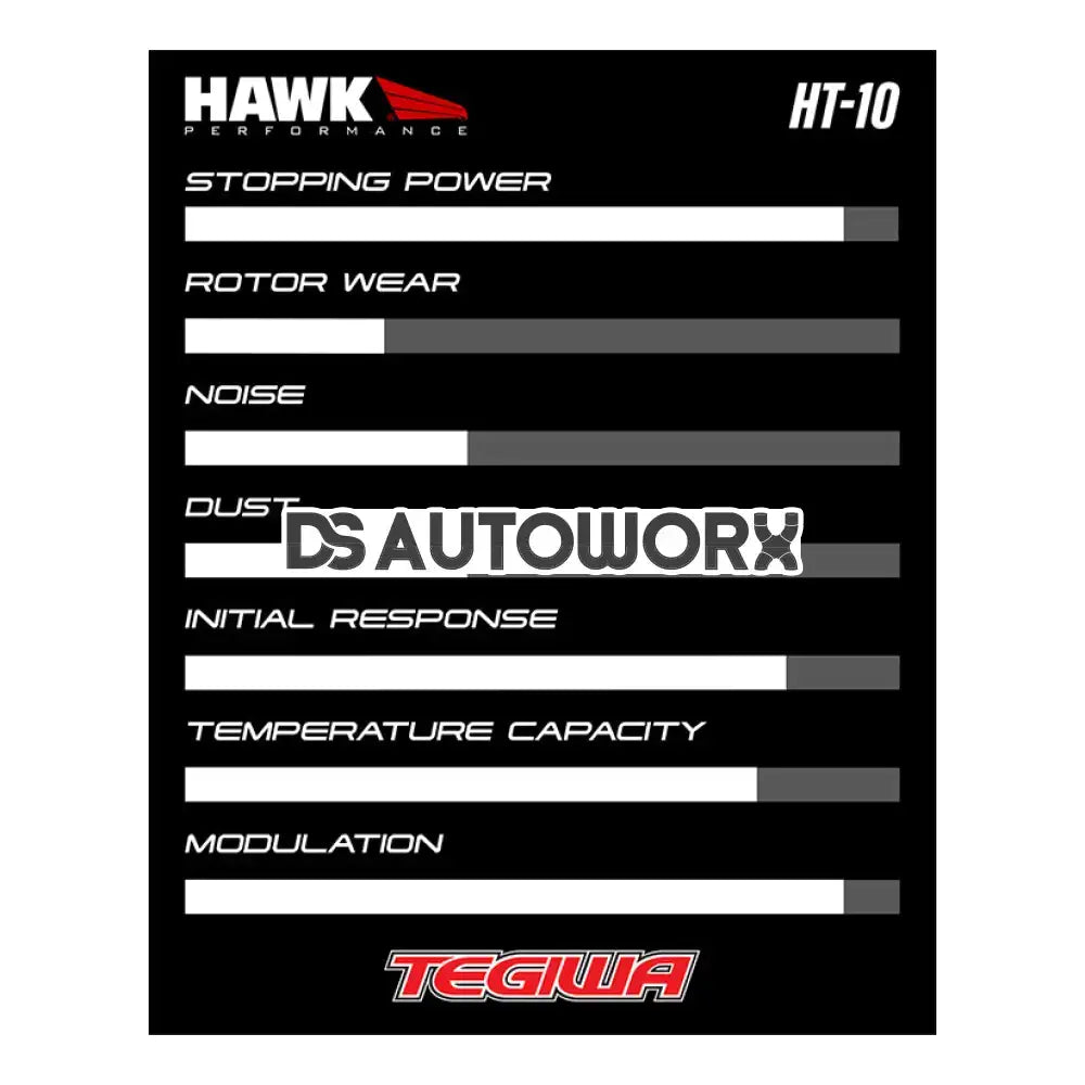 HAWK Performance HT-10 Motorsports Brake Pads Front - HB361S.622