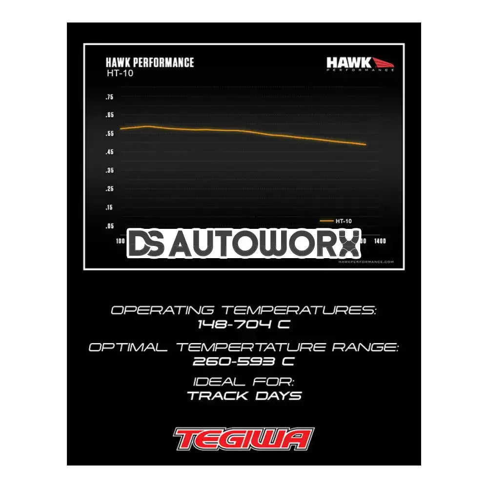 HAWK Performance HT-10 Motorsports Brake Pads Front - HB609S.572
