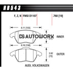 HAWK Performance PC Performance Ceramic Street Brake Pads Front - HB543Z.760