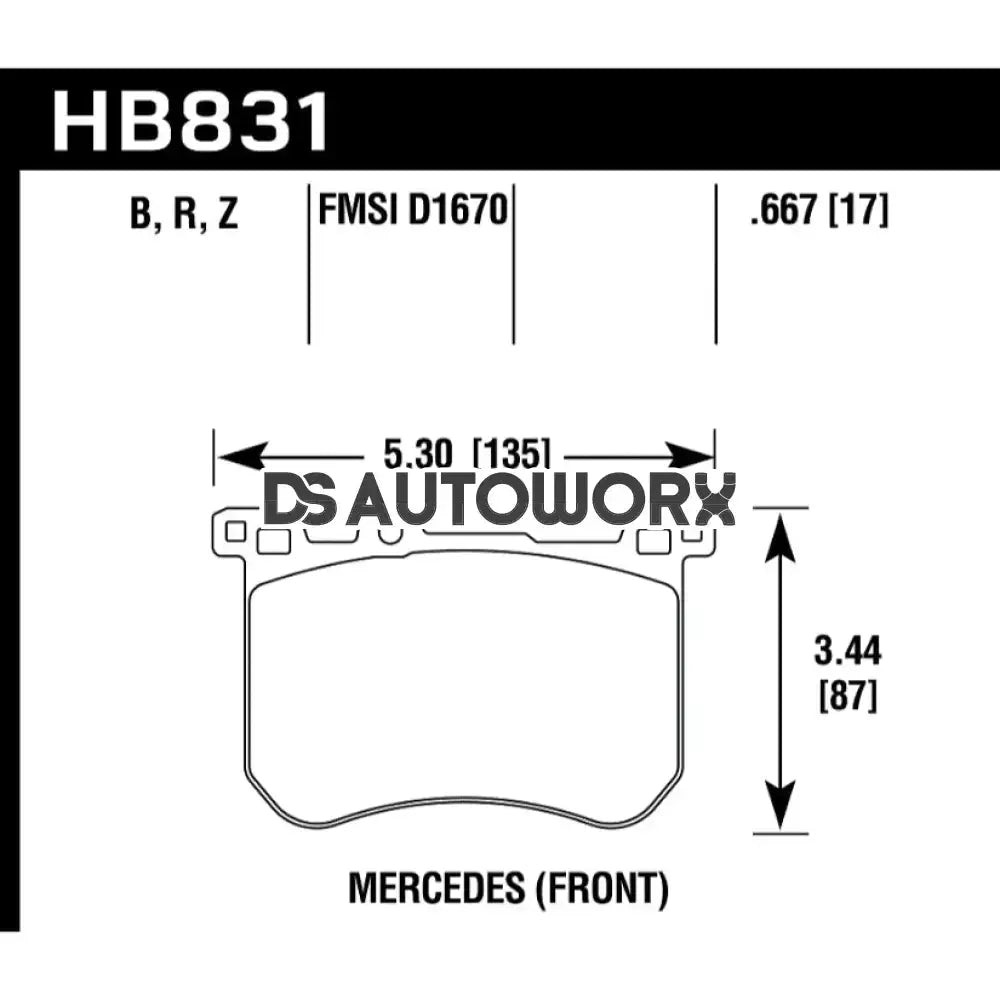 HAWK Performance PC Performance Ceramic Street Brake Pads Front - HB831Z.667 Secondary image