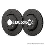 HAWK Performance Talon Slotted & Drilled Brake Discs Rear Ford Fiesta ST ST200 1.6-2.0L 04-17