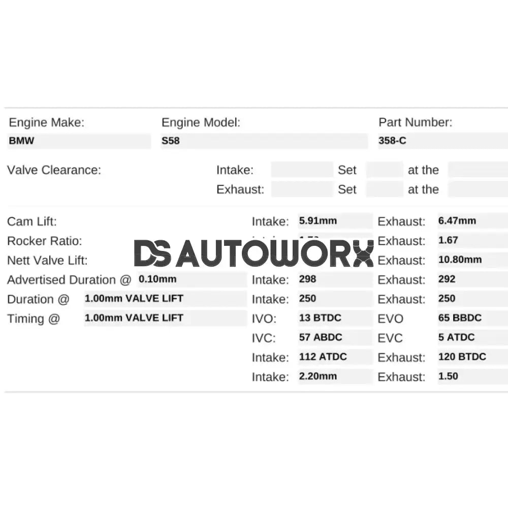 Kelford Cams 298/292 Stage 3 Drag Race Cams BMW S58 Secondary image
