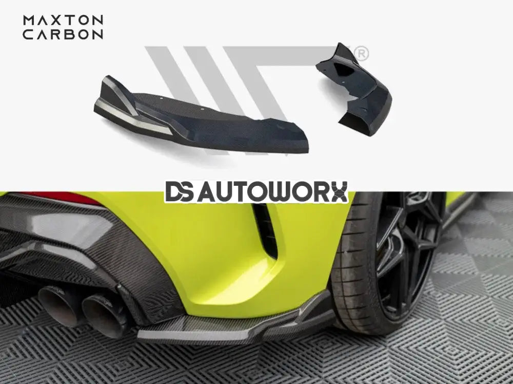 Maxton Design Carbon Fiber Rear Side Splitters BMW 1-Series F40 M-Pack M135i Main image