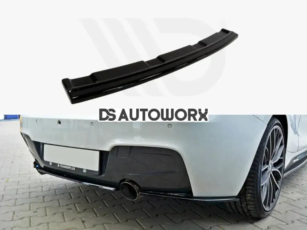 Maxton Design Central Rear Splitter BMW 1-Series F20 F21 M-power Without Vertical Bars Main image