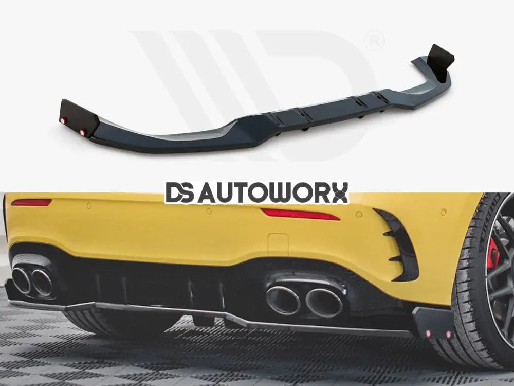 Maxton Design Central Rear Splitter +flaps Mercedes AMG A45 S 2019- Main image