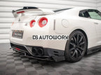 Maxton Design Central Rear Splitter + Flaps Nissan GTR R35 Facelift
