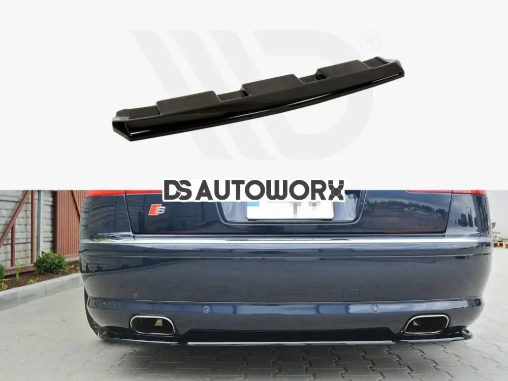 Maxton Design Central Rear Splitter NO Vertical Bars Audi S8 D3 09-10 Main image