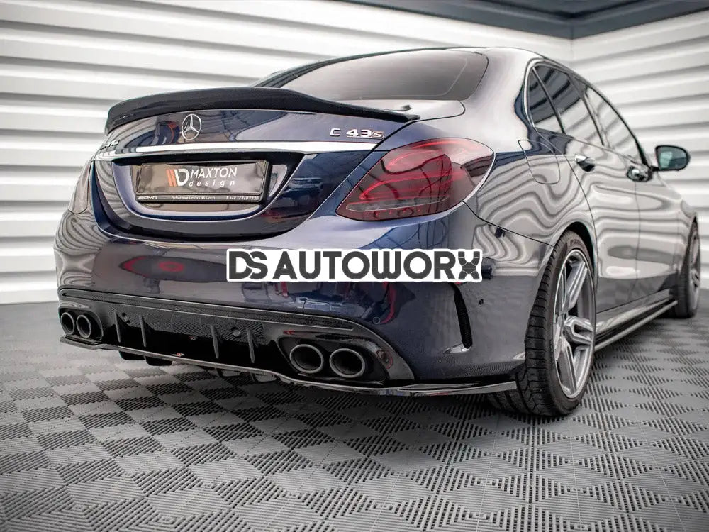 Maxton Design Central Rear Splitter Vertical Bars Mercedes AMG C 43 Sedan W205 Facelift Secondary image