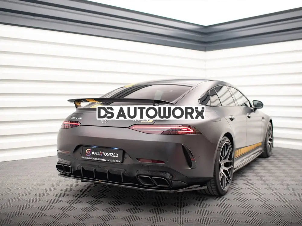 Maxton Design Central Rear Splitter Vertical Bars Mercedes AMG GT 63S 4-door Coupe Aero