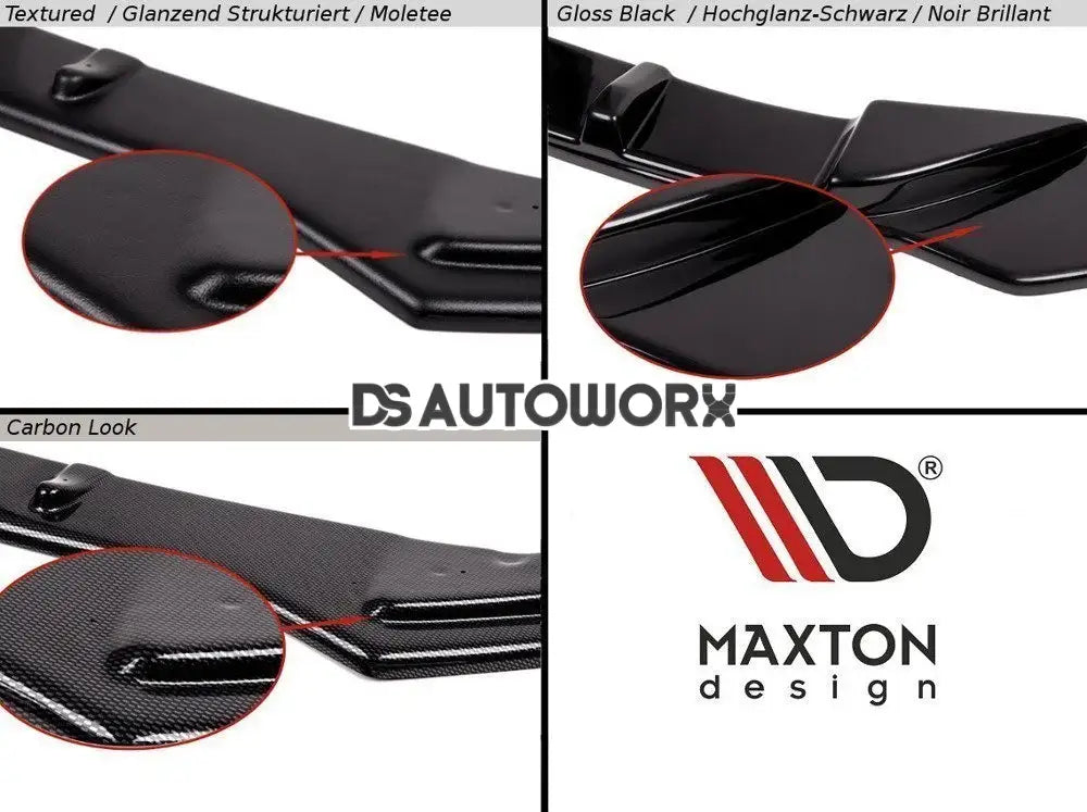 Maxton Design Central Rear Splitter Volkswagen Golf R MK8 20-