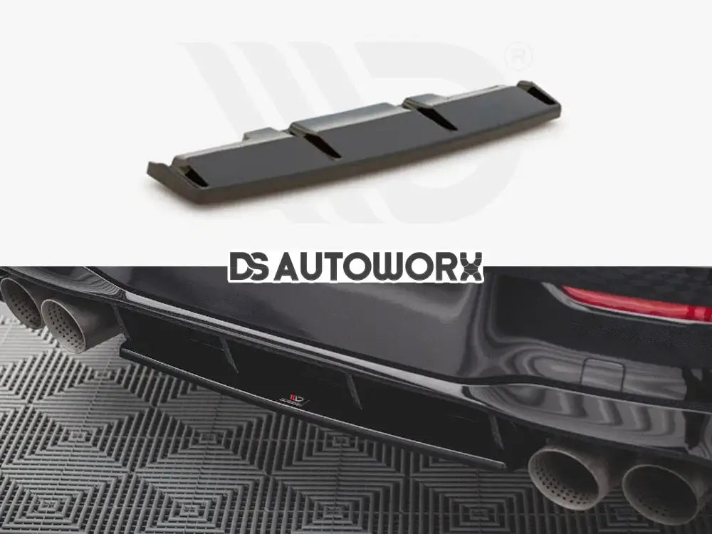 Maxton Design Central Rear Splitter Volkswagen Golf R MK8 20-