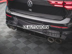 Maxton Design Central Rear Splitter Volkswagen Golf R MK8 20-