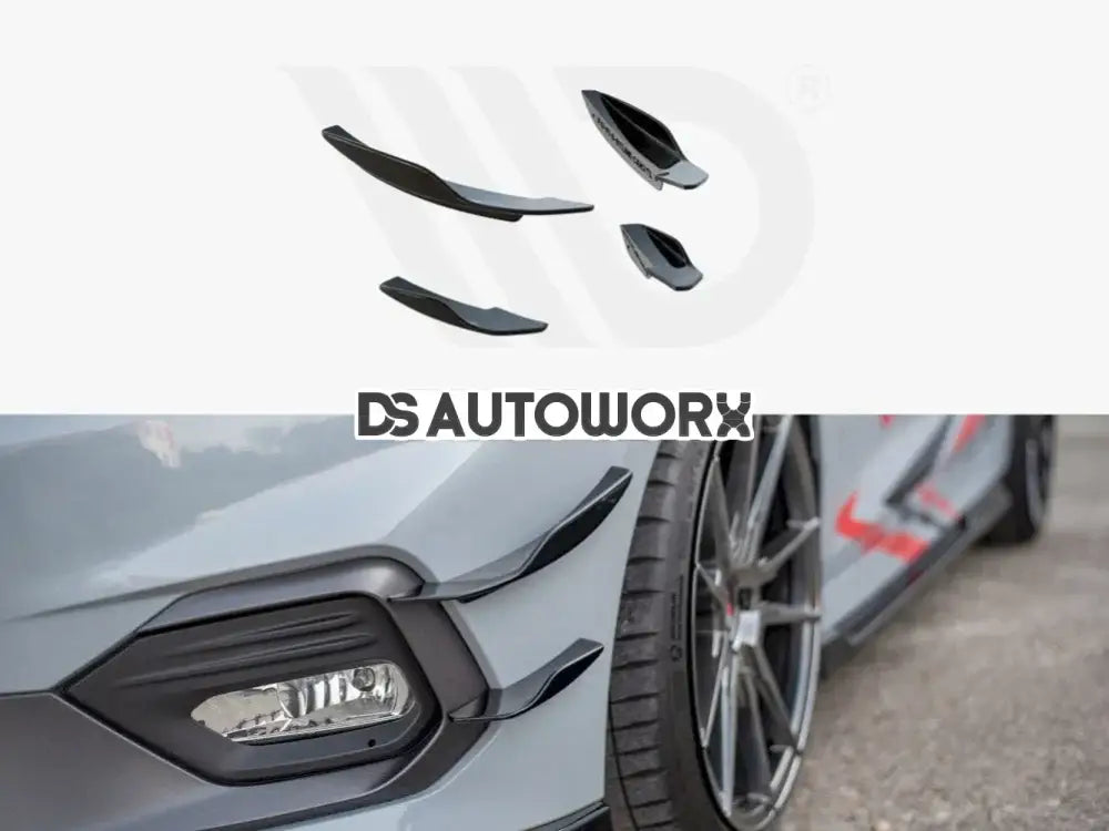 Maxton Design Front Bumper Wings Canards V.2 Ford Fiesta MK8 ST ST-Line