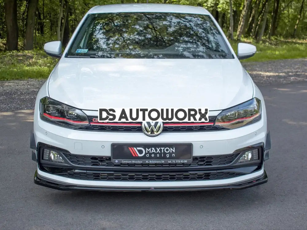 Maxton Design Front Bumper Wings Canards Volkswagen Polo MK6 GTI 17-21 Main image