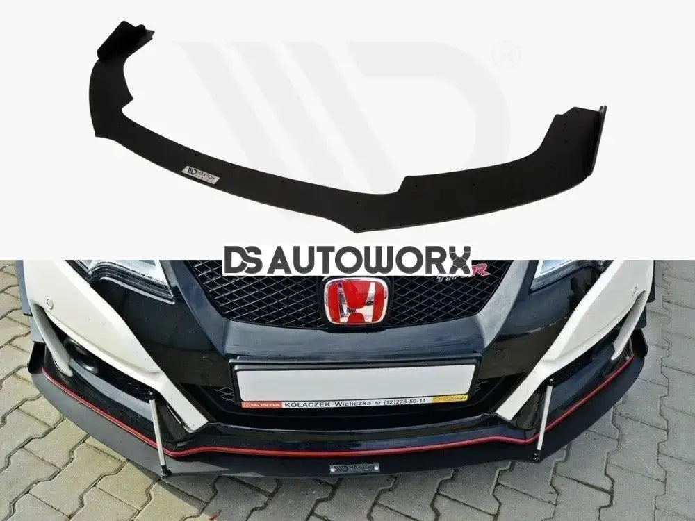 Maxton Design Front Racing Splitter V.2 Honda Civic IX Type R 15-17 Main image