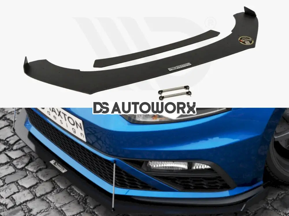Maxton Design Front Racing Splitter Volkswagen Polo MK5 GTI Facelift With Wings 15-17 Main image