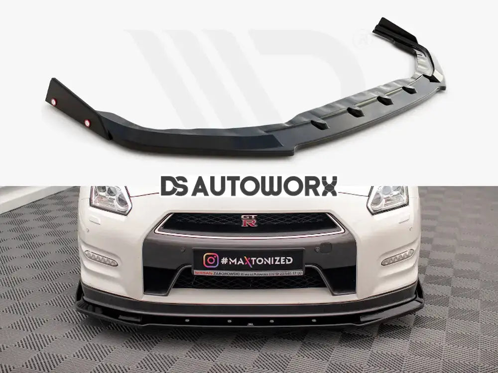 Maxton Design Front Splitter + Flaps Nissan GTR R35 Facelift Main image