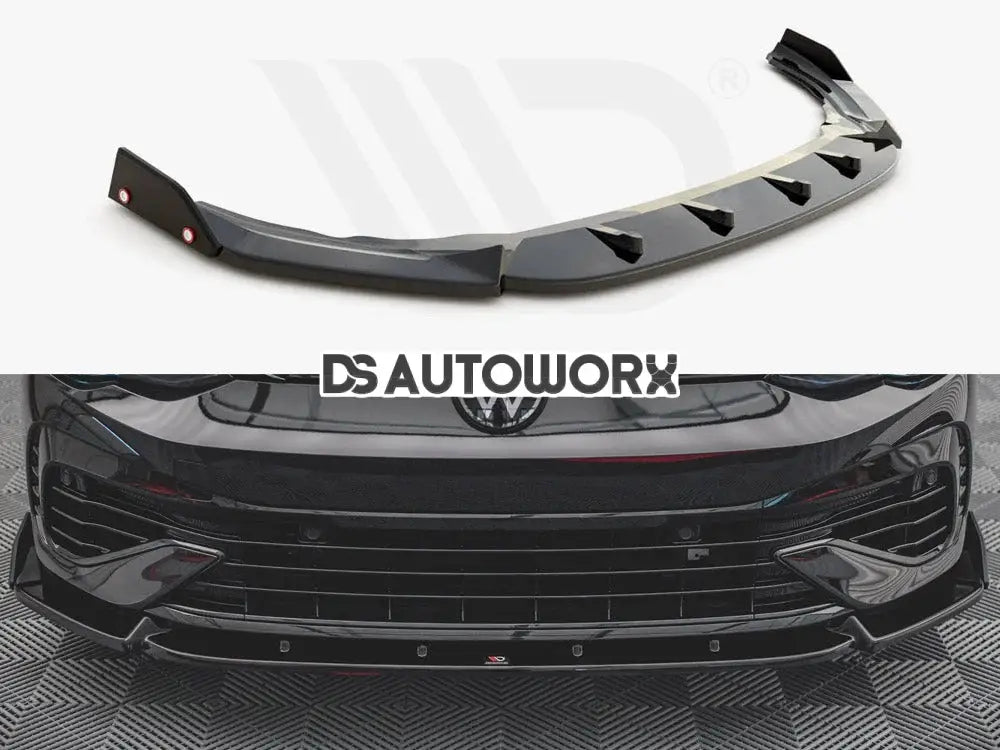 Maxton Design Front Splitter +flaps V.2 Volkswagen Golf R MK8 20- Main image