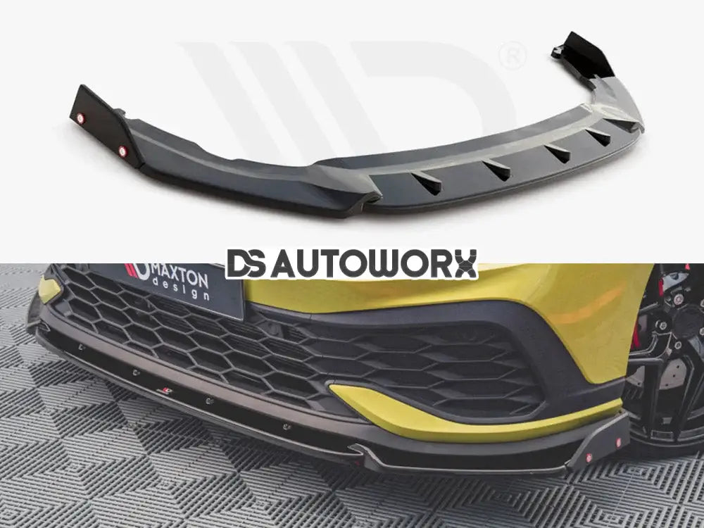 Maxton Design Front Splitter +flaps V1 Volkswagen Golf 8 GTI Clubsport 20- Main image