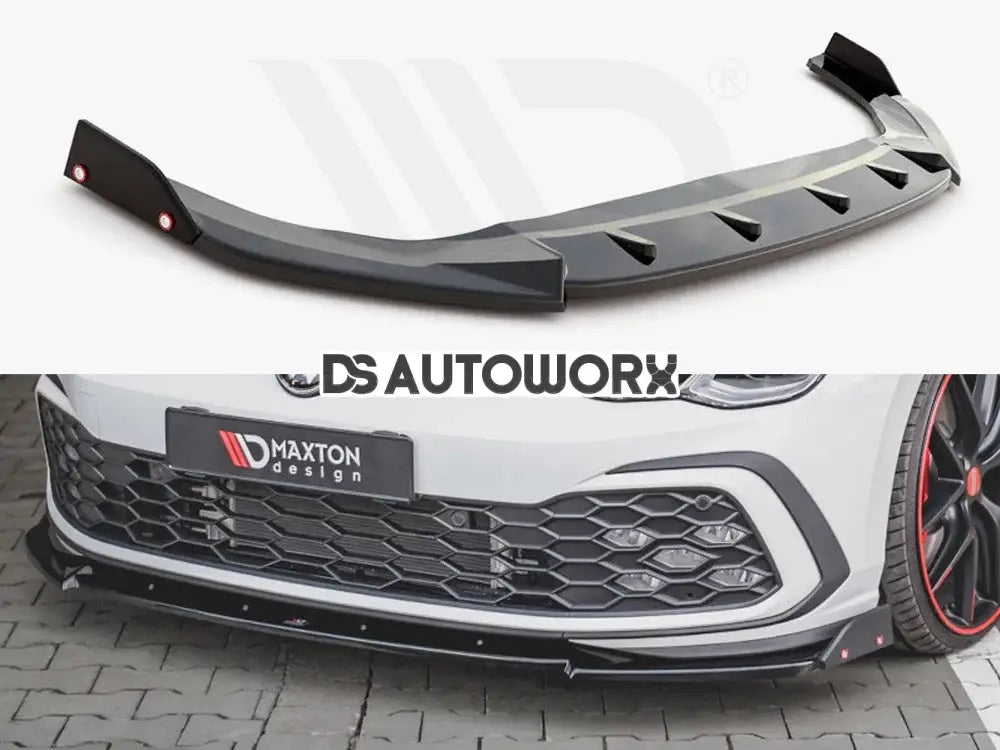 Maxton Design Front Splitter +flaps V3 Volkswagen Golf 8 GTI R-line 20- Main image