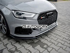 Maxton Design Front Splitter V.1 Audi RS3 8V Facelift Sedan 2017-20
