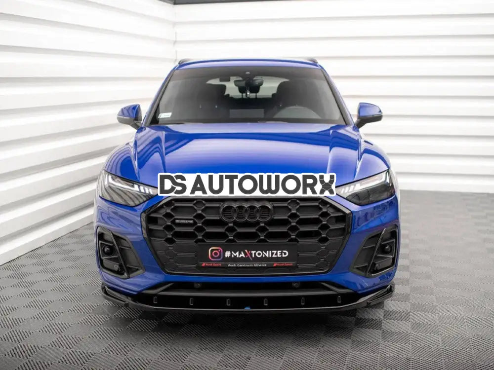 Maxton Design Front Splitter V.2 Audi SQ5 Q5 S-Line SUV Sportback Mk2 Facelift