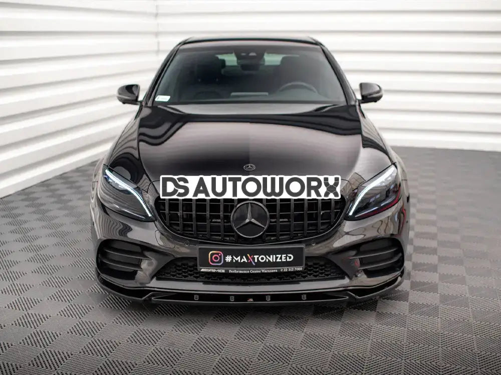 Maxton Design Front Splitter V.2 Mercedes C AMG Line C43 AMG Sedan Coupe W205 C205 Facelift