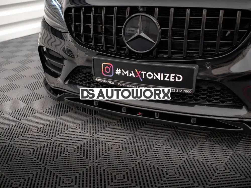 Maxton Design Front Splitter V.2 Mercedes C AMG Line C43 AMG Sedan Coupe W205 C205 Facelift