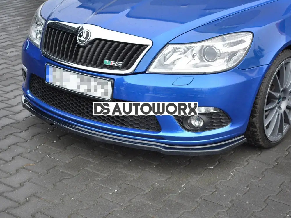 Maxton Design Front Splitter V.2 Skoda Octavia MK2 VRS Facelift 09-13