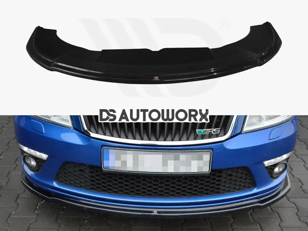 Maxton Design Front Splitter V.2 Skoda Octavia MK2 VRS Facelift 09-13 Main image