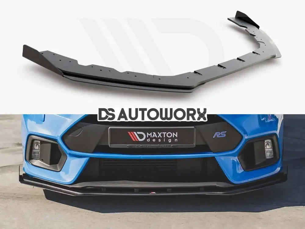 Maxton Design Racing Durability Front Splitter +flaps Ford Focus RS MK3 01-18 Main image