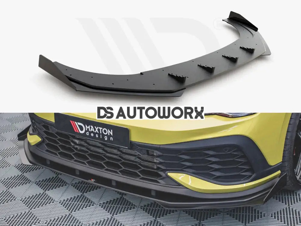 Maxton Design Racing Durability Front Splitter +flaps Volkswagen Golf 8 GTI Clubsport 20- Main image