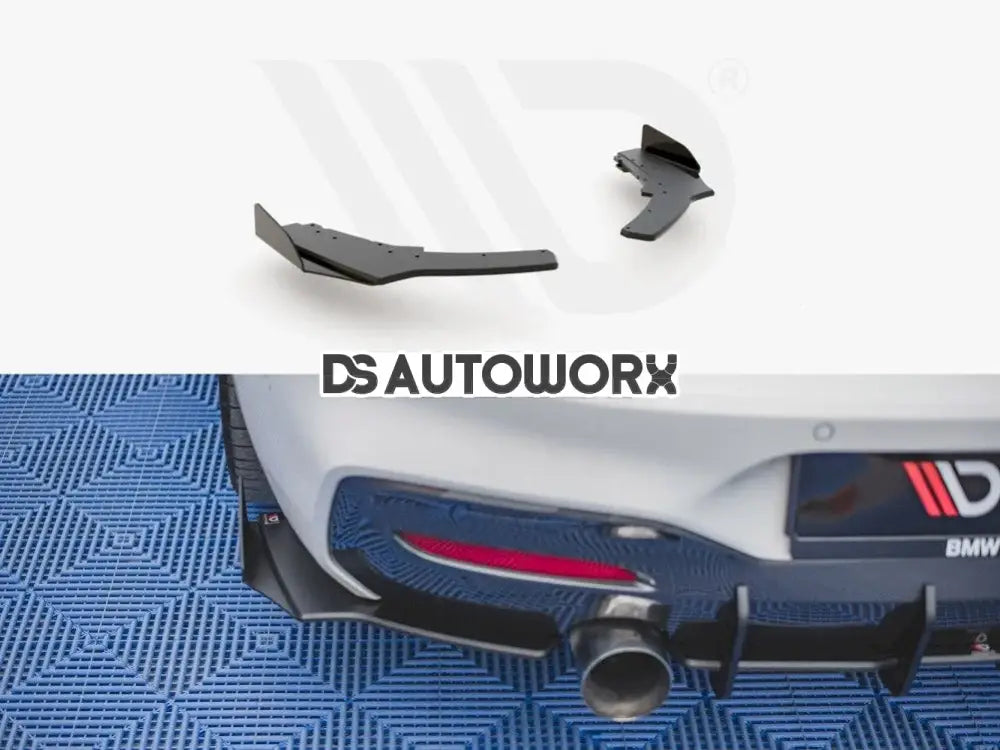 Maxton Design Racing Durability Rear Side Splitters V2 +flaps BMW 1-Series F20 M140I 15-19 Main image