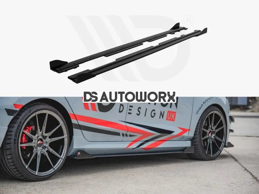 Maxton Design Maxton Racing Side Skirt Splitters +flaps Ford Fiesta MK8 ST ST Line 2017- Main image