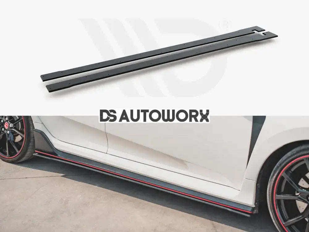 Maxton Design Maxton Racing Side Skirts Diffusers V2 Honda Civic X Type-r 2017-