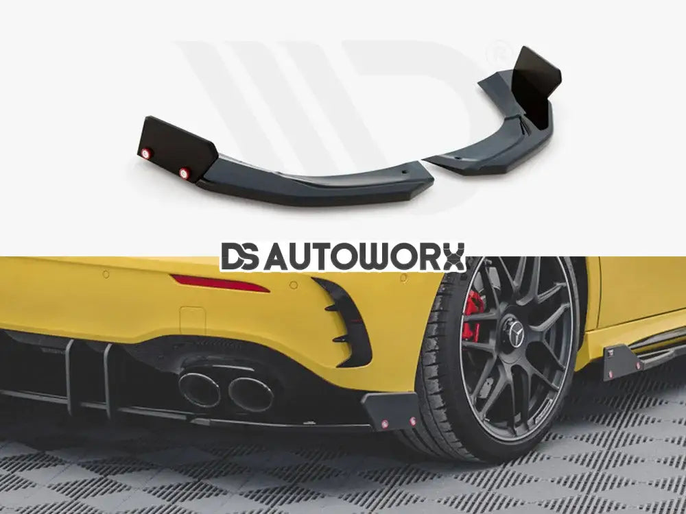 Maxton Design Rear Side Splitters +flaps V2 Mercedes AMG A45 S 2019- Main image