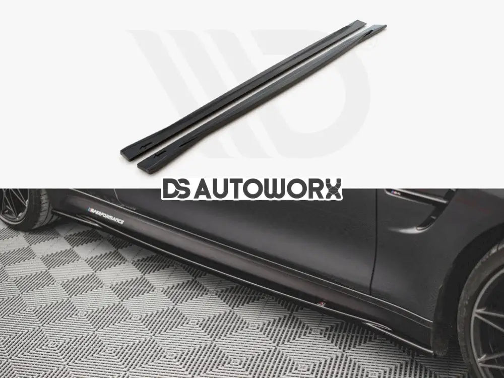 Maxton Design Side Skirts Diffusers BMW M4 F82 2014- Main image