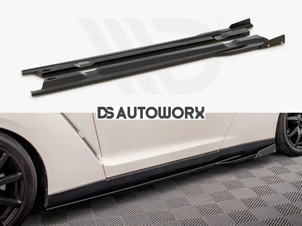 Maxton Design Side Skirts Diffusers + Flaps Nissan GTR R35 Facelift Main image