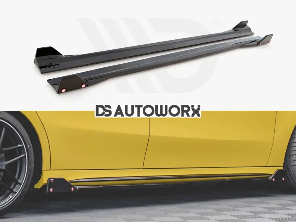 Maxton Design Side Skirts Diffusers +flaps V2 Mercedes AMG A45 S 2019- Main image